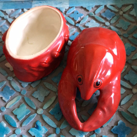 Catch of the day! 2 vintage ceramic lobster dishes - Picture 3 of 5